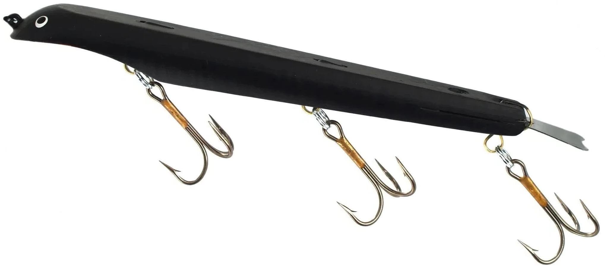 Suick Non-Weighted Magnum Thriller 12 Dive & Rise Bait | Musky lures All Black