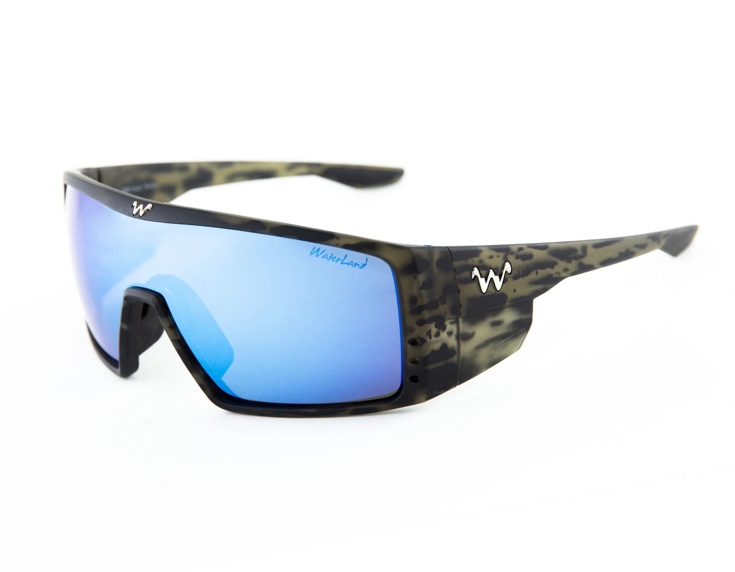 Waterland BedFisher Sunglasses BlackWater Frame with Blue Honey Mirror