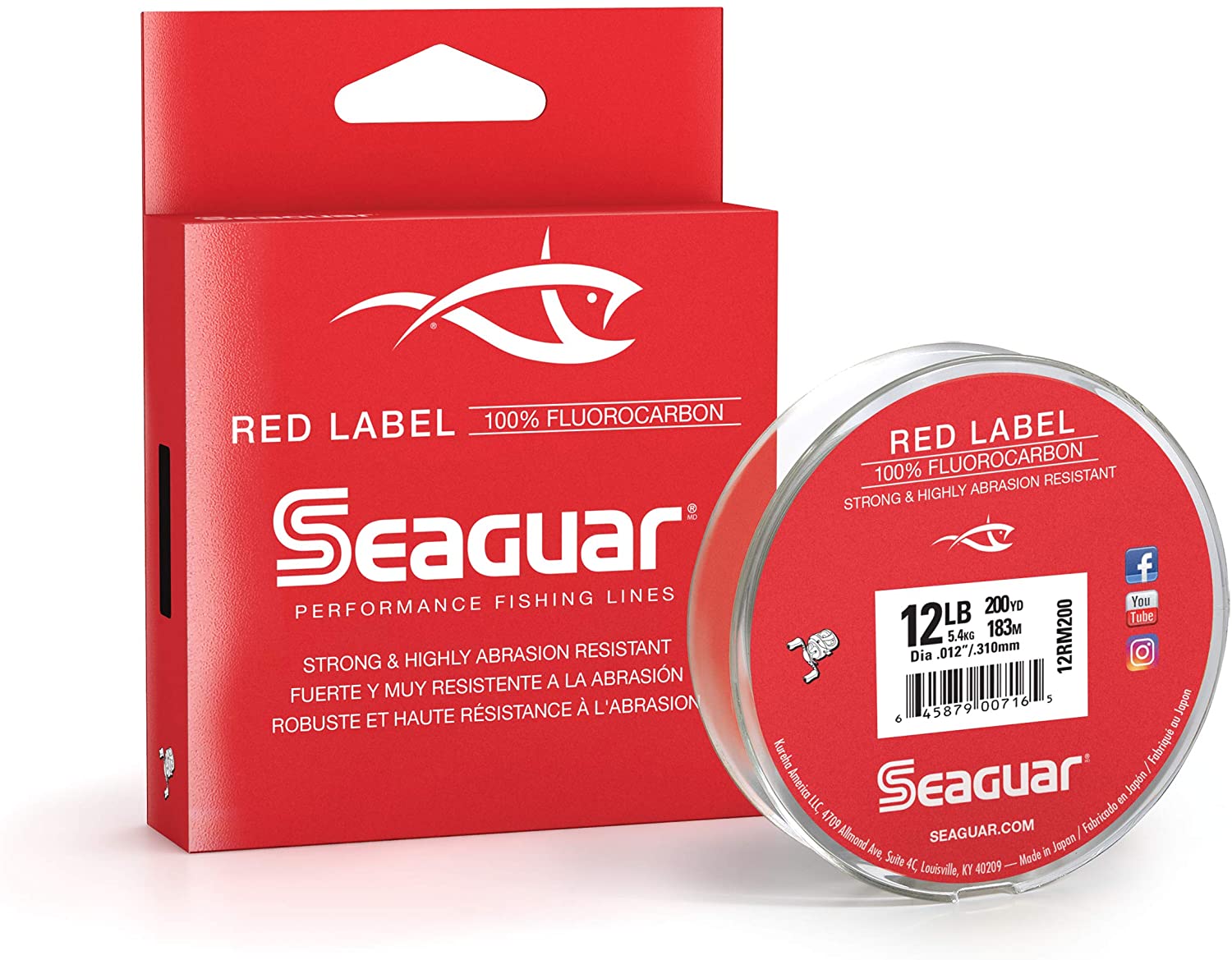 Seaguar Red Label 100 Fluorocarbon 1000yd 8lb 8RM1000 08 RM 1000