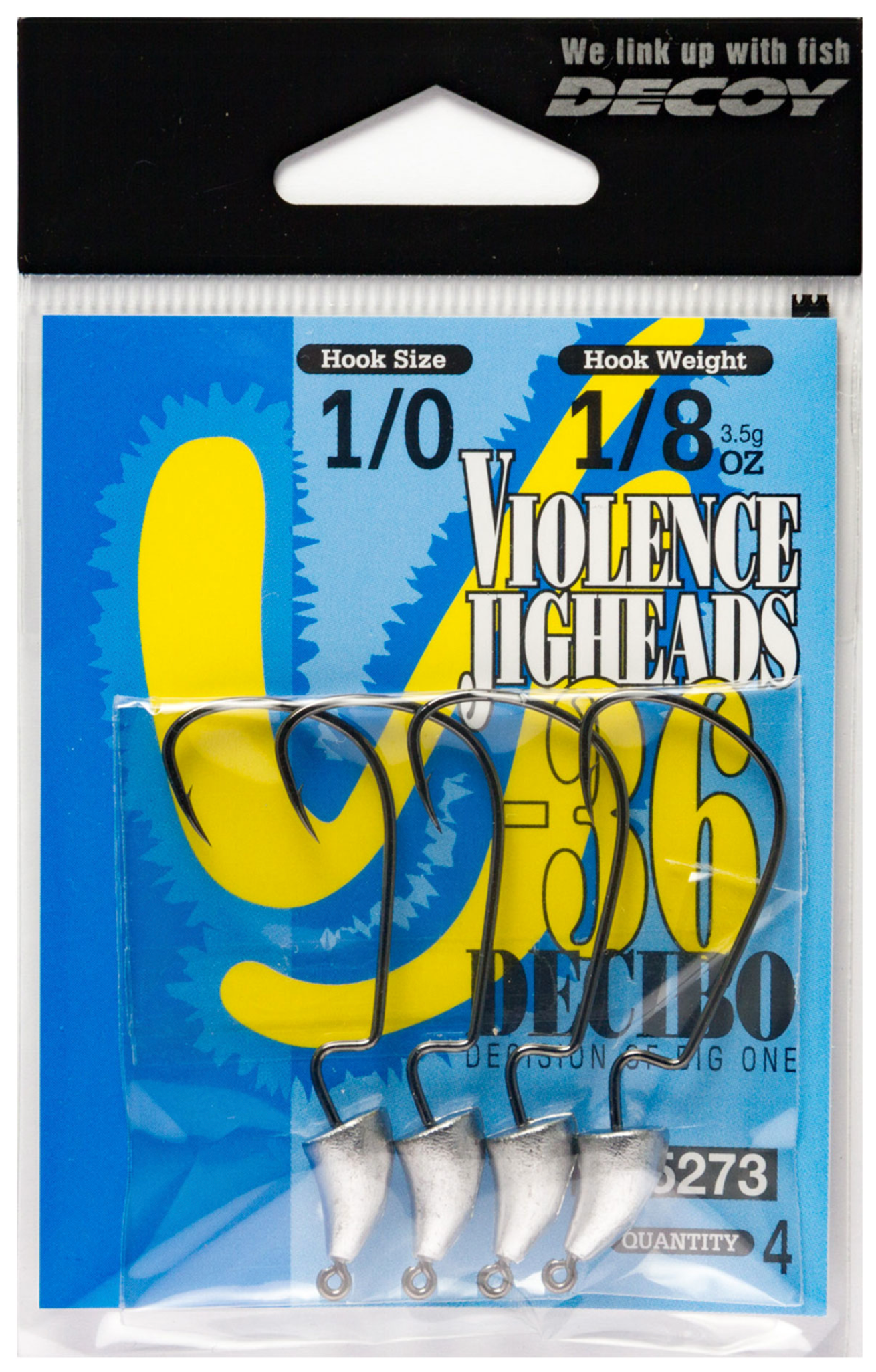 Cheap Decoy VJ-30 Jig Head Violence Standard Hook Size 1/0 , 1/8