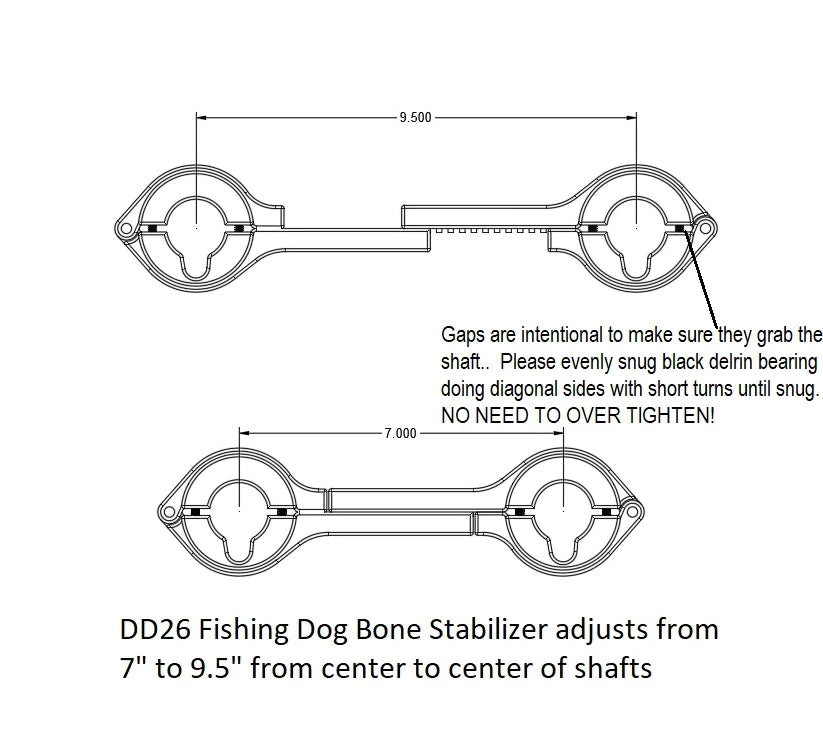 DD26 Fishing Dog Bone Stabilizer Bracket Live Foot to Force