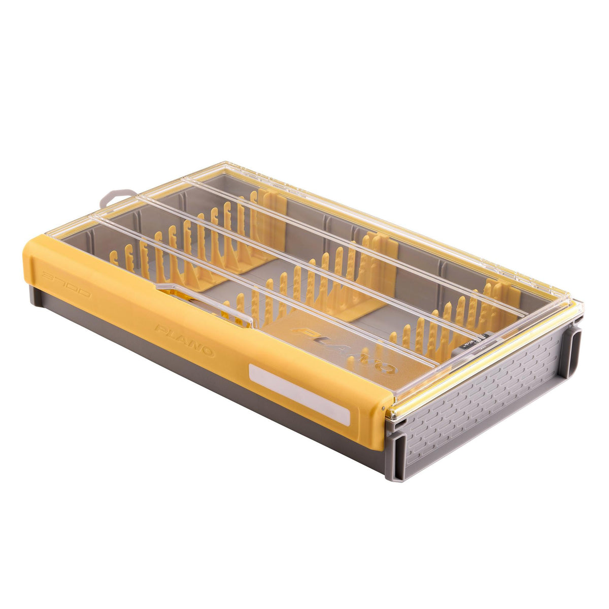Plano Edge 3700 Premium Thin Tackle Utility Box, Clear and Yellow,  Waterproof and Rust-Resistant Bait and Tackle Box Storage Organization 3700  Thin