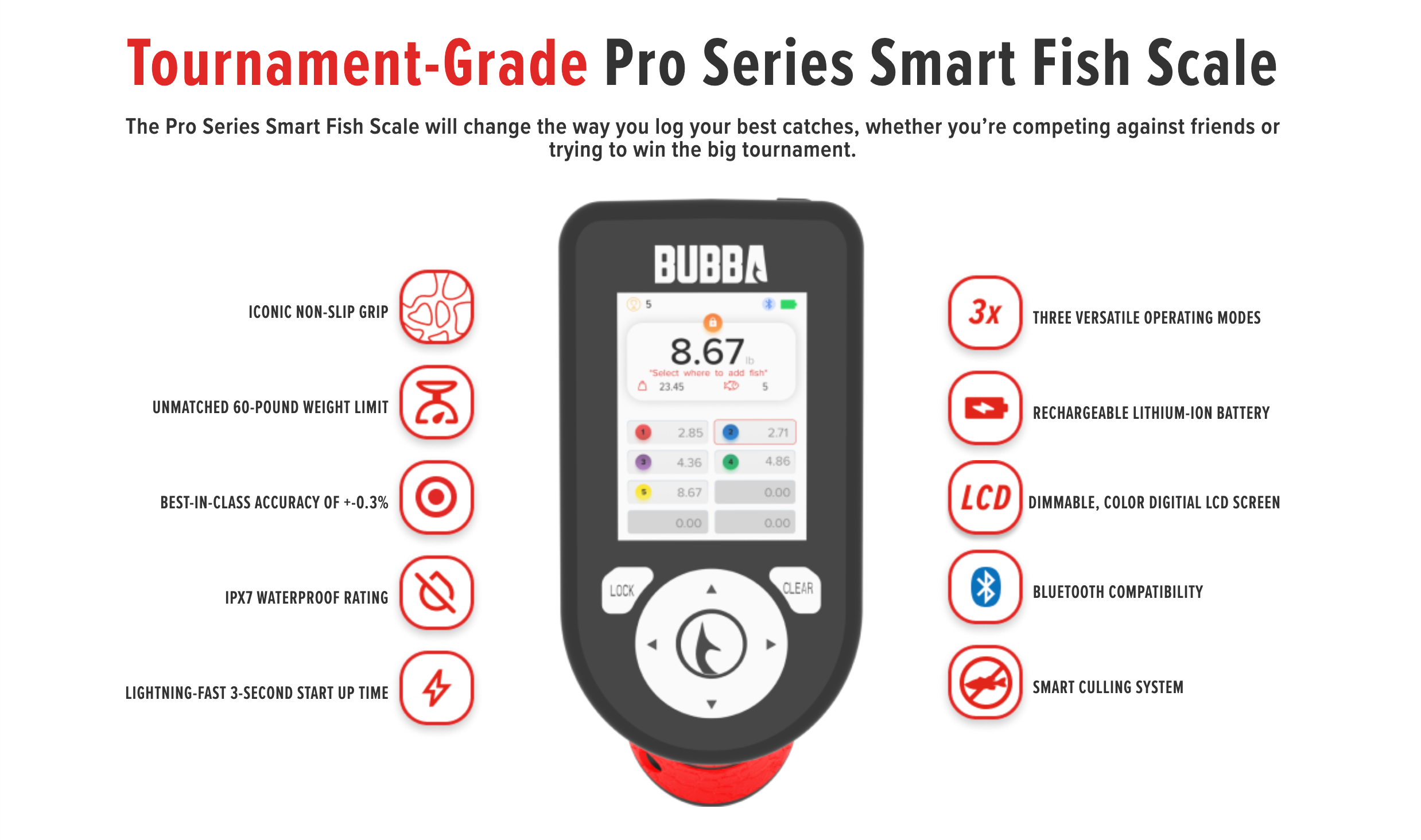 Bubba Pro系列智能鱼秤