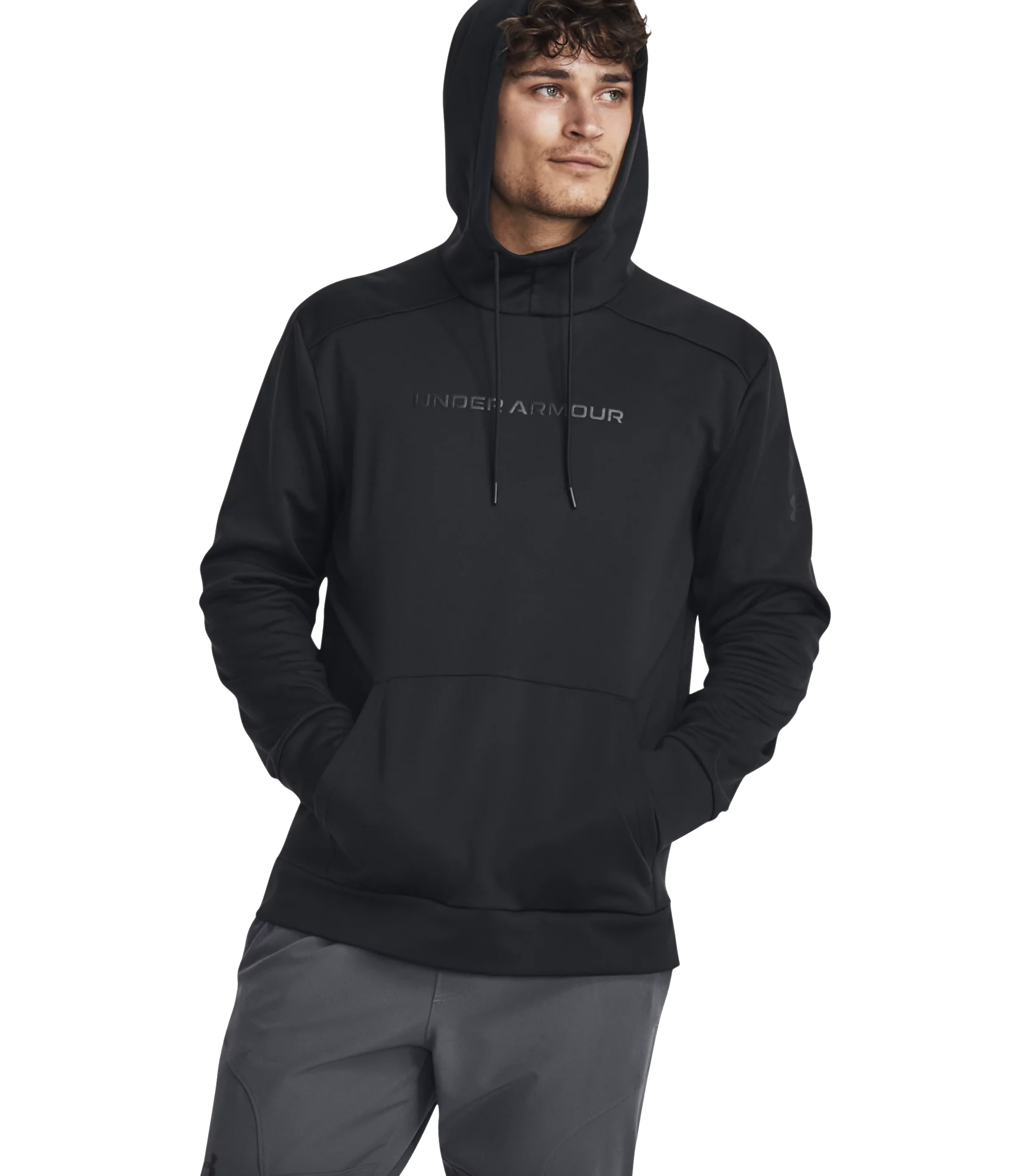Under Armour Men's ArmourFleece Hoodie, (001) Black / / Black, X-Small at   Men's Clothing store