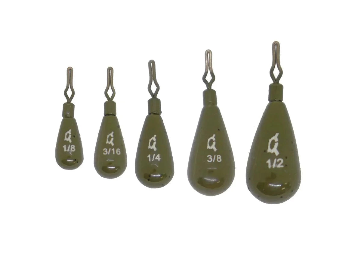 Reaction Tackle Drop Shot Tungsten Weights / Fishing Sinkers in Various Sizes and Colors - Black / 1/8 oz (8 per Pack)