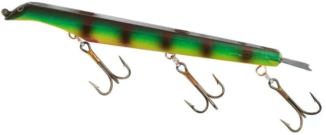 Suick Non-Weighted Magnum Thriller 12 Dive & Rise Bait | Musky lures Bronze Perch