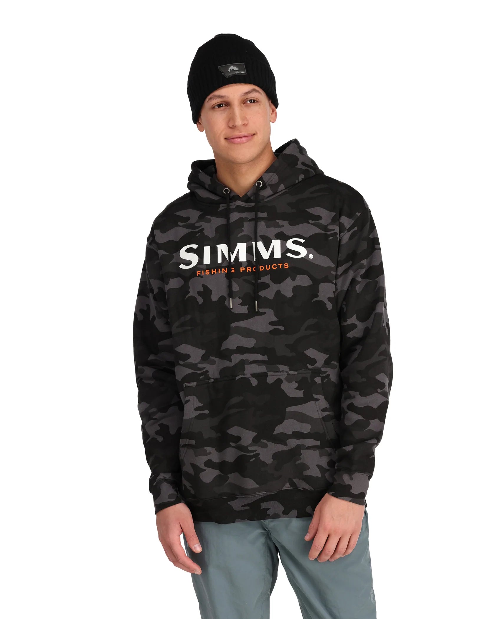  Simms Men's Logo Hoody - Cotton Blend Graphic Sweatshirt with  Logo Detail for Men, Charcoal Heather, Small : Clothing, Shoes & Jewelry