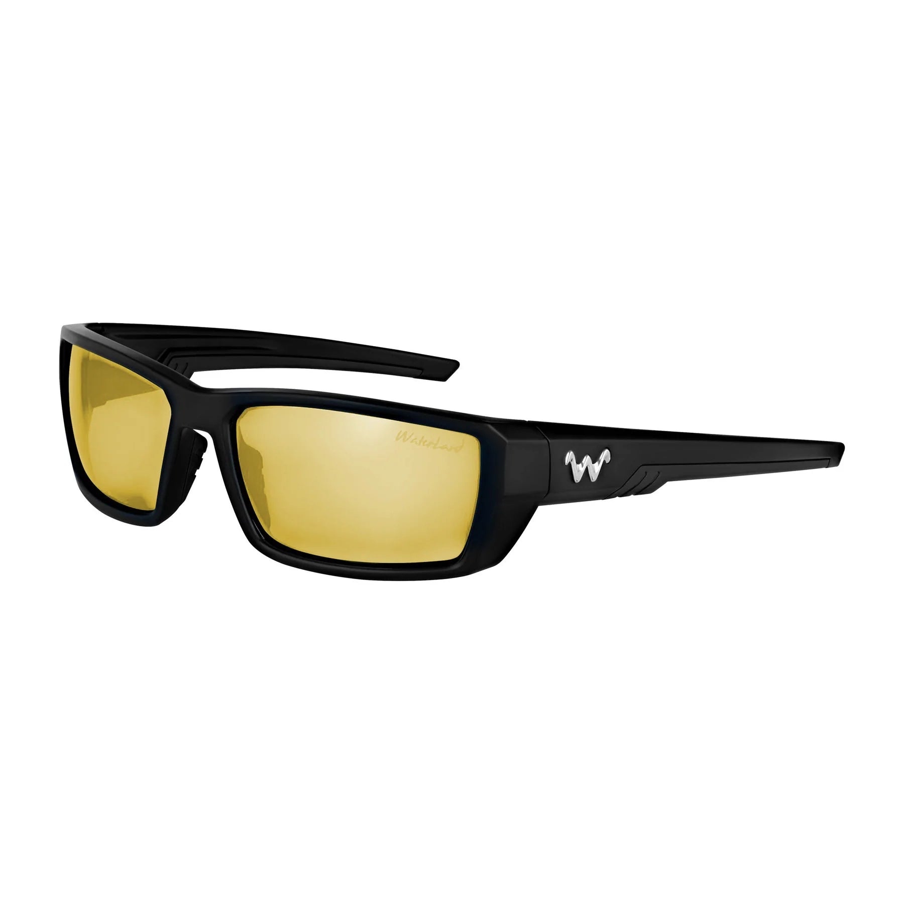 Waterland Ashor Sunglasses Mineral Glass / Black Frame / Golden Light Mirror