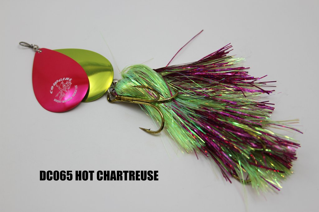 Musky Mayhem Tackle Double Cowgirl Hot Chartreuse