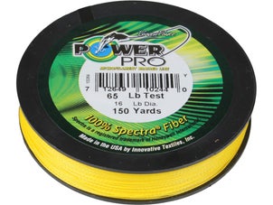 PowerPro Braided Spectra Fiber Line Hi-Vis Yellow - 150LB - 1500 Yds
