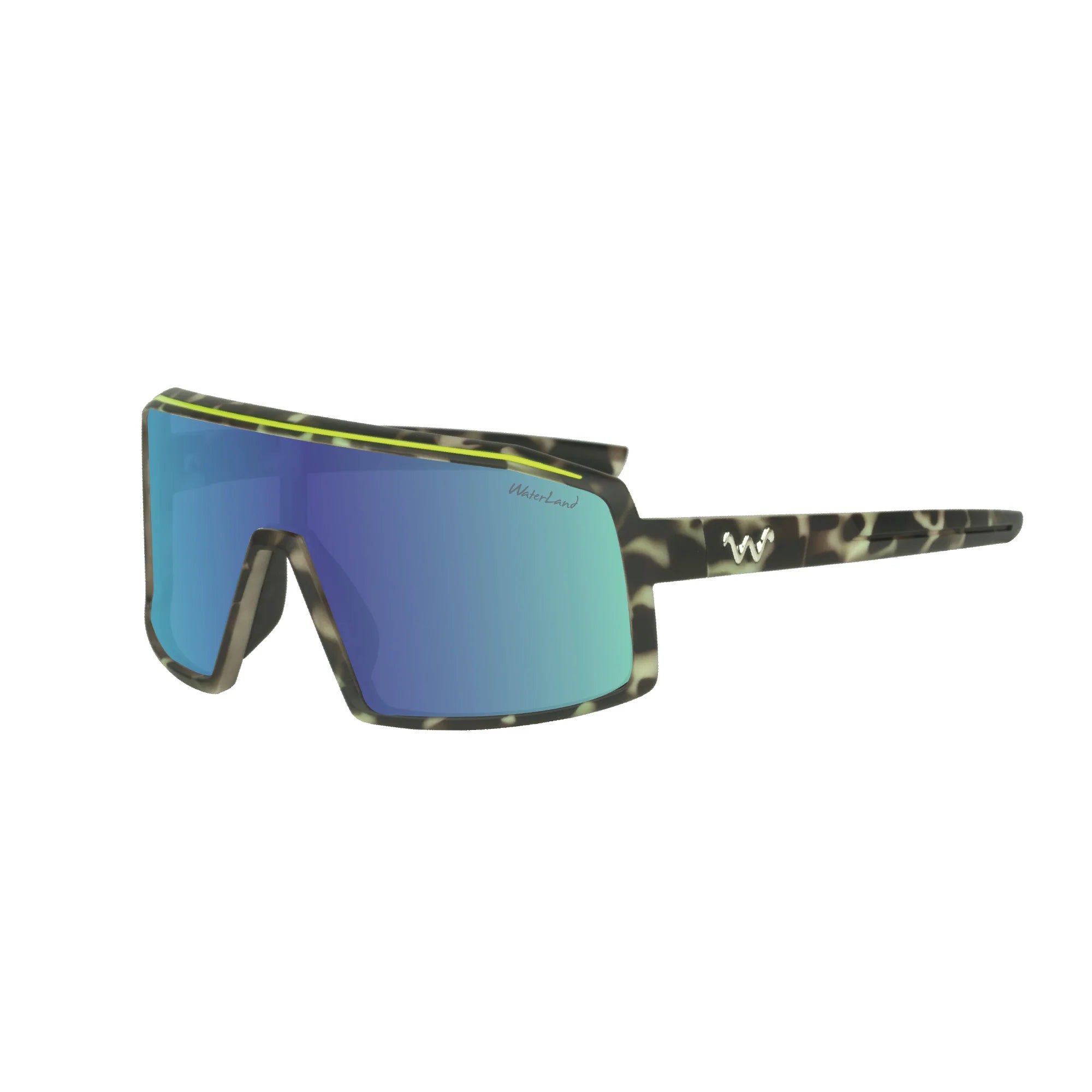 Waterland Cooker Sunglasses Black Frame w/ Green Mirror